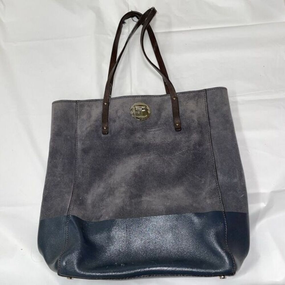 Kate Spade Square Tote โ Shoulder Bag Suede Gray Leather Bag